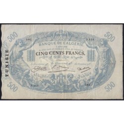 Tunisie - Pick 5b - 500 francs - Série S.144 - 05/04/1924 - Etat : TTB+