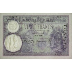 Tunisie - Pick 6b_2 - 20 francs - Série N.3219 - 19/11/1938 - Etat : SPL+