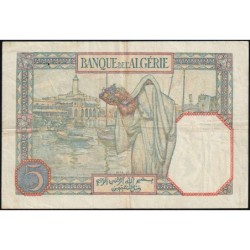 Tunisie - Pick 8b_1 - 5 francs - Série O.4573 - 14/02/1939 - Etat : TTB+