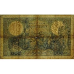 Tunisie - Pick 14_3 - 500 francs - Série W.111 (remplacement) - 02/01/1942 - Etat : B+