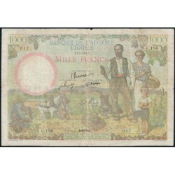 Tunisie - Pick 26_1 - 1'000 francs - Série G.190 - 04/09/1946 - Etat : TB-
