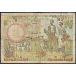 Tunisie - Pick 26 - 1'000 francs - Série D.244 - 04/09/1946 - Etat : TB-