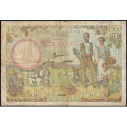 Tunisie - Pick 26_1 - 1'000 francs - Série D.244 - 04/09/1946 - Etat : TB-