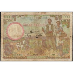 Tunisie - Pick 26 - 1'000 francs - Série M.308 - 04/09/1946 - Etat : B+
