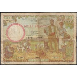 Tunisie - Pick 26 - 1'000 francs - Série P.366 - 05/09/1946 - Etat : TB