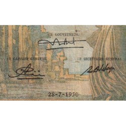 Tunisie - Pick 29a - 1'000 francs - Série S.135 - 28/07/1950 - Etat : B+
