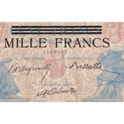 Tunisie - Pick 31 - 1'000 francs - Série S.4 - 14/05/1892 (1943) - Etat : TTB+