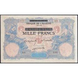 Tunisie - Pick 31 - 1'000 francs - Série B.51 - 12/07/1892 (1943) - Etat : SUP à SUP+