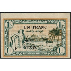 Régence de Tunis - Pick 55 - 1 franc - Série F - 15/07/1943 - Etat : TTB+