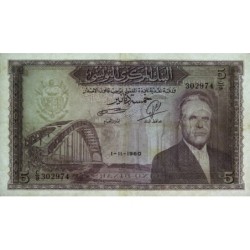 Tunisie - Pick 60 - 5 dinars - Série C/9 - 01/11/1960 - Etat : TTB+