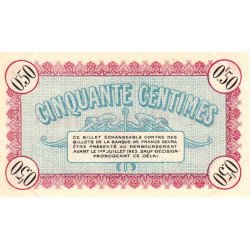 Besançon (Doubs) - Pirot 25-19 - 50 centimes - Série 164 - Sans date (1920) - Etat : SUP