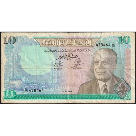 Tunisie - Pick 65a - 10 dinars - Série D/10 - 01/06/1965 - Etat : TB-