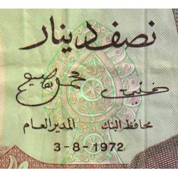 Tunisie - Pick 66a - 1/2 dinar - Série A/14 - 03/08/1972 - Etat : TB+