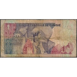 Tunisie - Pick 67a - 1 dinar - Série B/8 - 03/08/1972 - Etat : B