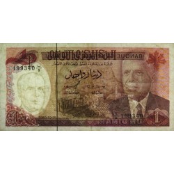 Tunisie - Pick 74 - 1 dinar - Série B/8 - 15/10/1980 - Etat : TB+