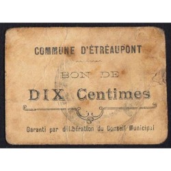 02 - Étréaupont - Commune - 10 centimes - 1915 - Etat : TB