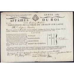 Saône-et-Loire - Chalon-sur-Saône - Louis XVI - 1789 - 28 livres - Etat : TTB+
