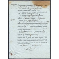 Haute-Loire - Saint-Germain - 1er empire - 1814 - 10 quintaux de froment - Etat : TB+