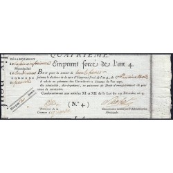 Seine Maritime - Fréauville - Révolution - Emprunt forcé de l'an IV - 30 francs - Etat : SUP