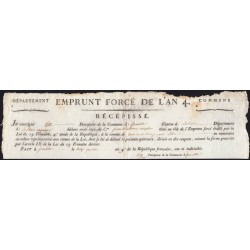 Seine Maritime - Fréauville - 1796 - Récépissé de l'emprunt forcé de l'an IV - Etat : TB+