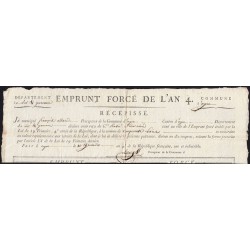 Lot-et-Garonne - Agen - 1796 - Récépissé de l'emprunt forcé de l'an IV - Etat : TTB+