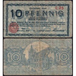Allemagne - Notgeld - Köln - 10 pfennig - 01/06/1918 - Série C 25 - Réf K30.8 - Etat : TB-