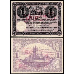 Allemagne - Notgeld - Cochem - 1 mark - 19/11/1918 - Série D - Etat : NEUF