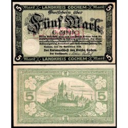 Allemagne - Notgeld - Cochem - 5 mark - 19/11/1918 - Série C - Etat : NEUF