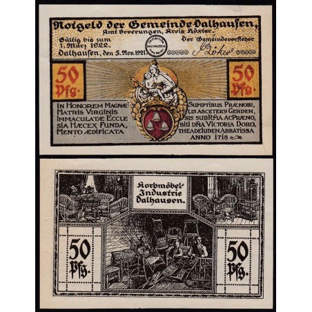Allemagne - Notgeld - Dalhausen - 50 pfennig - 05/11/1921 - Etat : SUP+
