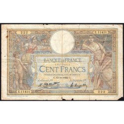 F 24-02 - 13/11/1924 - 100 francs - Merson grands cartouches - Série E.11431 - Etat : B-