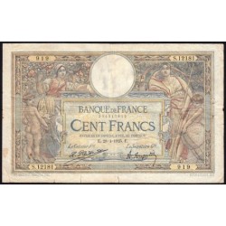 F 24-03 - 28/04/1925 - 100 francs - Merson grands cartouches - Série S.12181 - Etat : TB-