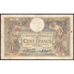 F 24-04 - 26/06/1926 - 100 francs - Merson grands cartouches - Série J.14657 - Etat : TB-