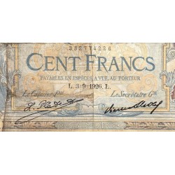 F 24-05 - 03/09/1926 - 100 francs - Merson grands cartouches - Série W.15311 - Remplacement - Etat : B