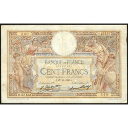 F 24-07 - 27/10/1928 - 100 francs - Merson grands cartouches - Série H.23133 - Etat : TB+