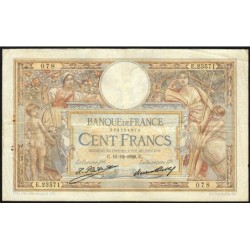 F 24-07 - 11/12/1928 - 100 francs - Merson grands cartouches - Série E.23571 - Etat : TB+