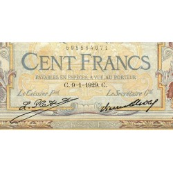 F 24-08 - 09/01/1929 - 100 francs - Merson grands cartouches - Série P.23823 - Etat : TTB-