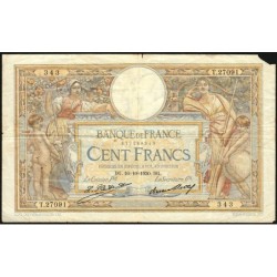 F 24-09 - 16/10/1930 - 100 francs - Merson grands cartouches - Série T.27091 - Etat : B+