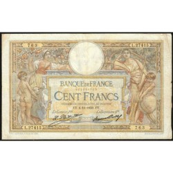 F 24-09b - 06/11/1930 - 100 francs - Merson grands cartouches - Série L.27415 - Etat : TB-