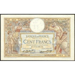 F 24-09b - 11/12/1930 - 100 francs - Merson grands cartouches - Série W.27843 - Remplacem. - Etat : TTB