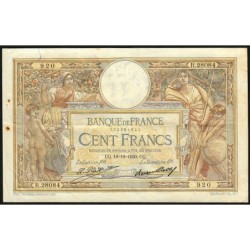 F 24-09 - 18/12/1930 - 100 francs - Merson grands cartouches - Série R.28084 - Etat : TTB-