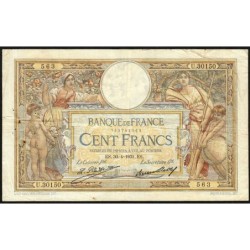 F 24-10 - 30/04/1931 - 100 francs - Merson grands cartouches - Série U.30150 - Etat : TB+