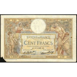 F 24-10 - 15/05/1931 - 100 francs - Merson grands cartouches - Série Y.30327 - Etat : B