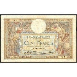 F 24-10 - 24/09/1931 - 100 francs - Merson grands cartouches - Série Q.32259 - Etat : TTB-