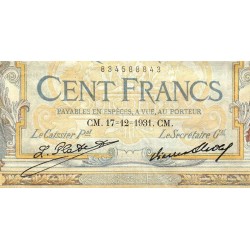 F 24-10 - 17/12/1931 - 100 francs - Merson grands cartouches - Série O.33384 - Etat : TTB-