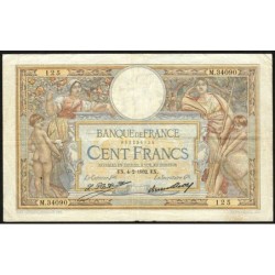 F 24-11 - 04/02/1932 - 100 francs - Merson grands cartouches - Série M.34090 - Etat : TB