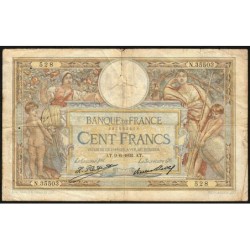 F 24-11 - 09/06/1932 - 100 francs - Merson grands cartouches - Série N.35503 - Etat : B-