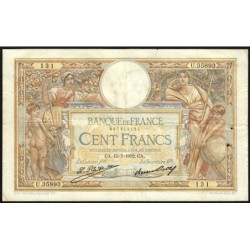 F 24-11 - 15/07/1932 - 100 francs - Merson grands cartouches - Série U.35893 - Etat : TB+
