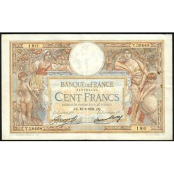 F 24-12 - 12/01/1933 - 100 francs - Merson grands cartouches - Série T.38668 - Etat : TTB