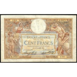 F 24-12 - 02/03/1933 - 100 francs - Merson grands cartouches - Série B.39571 - Etat : TB+