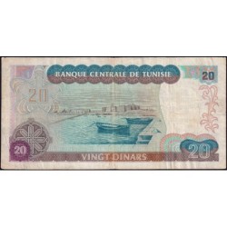 Tunisie - Pick 77 - 20 dinars - Série E/3 - 15/10/1980 - Etat : TB+